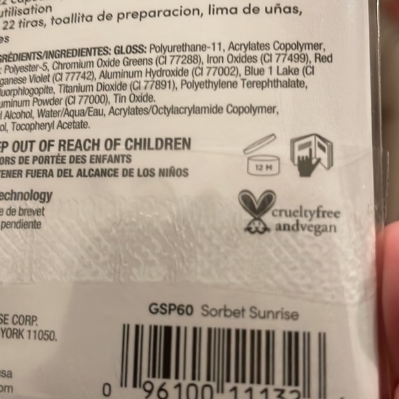 2/$20 PEDI gel nail wraps kit barbiecore pink sparkling sorbet sunrise dashing - Picture 3 of 6